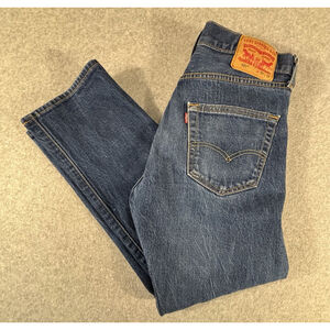 Levis 501 Original Fit Jeans Mens 33x29 Blue Denim Button Fly Waterless